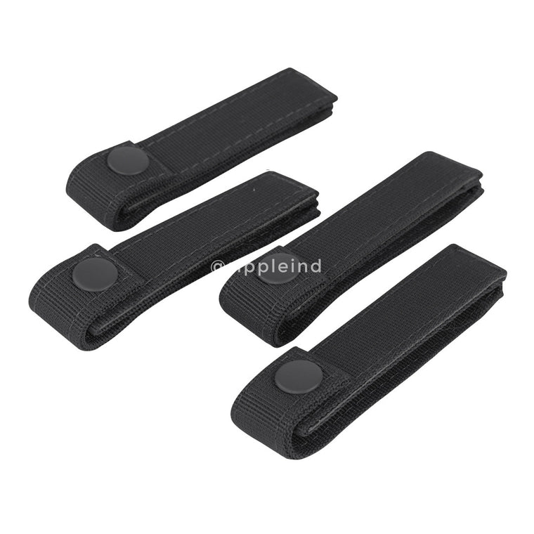 Condor - Black - 4inch MOLLE Mod Straps - 4pk