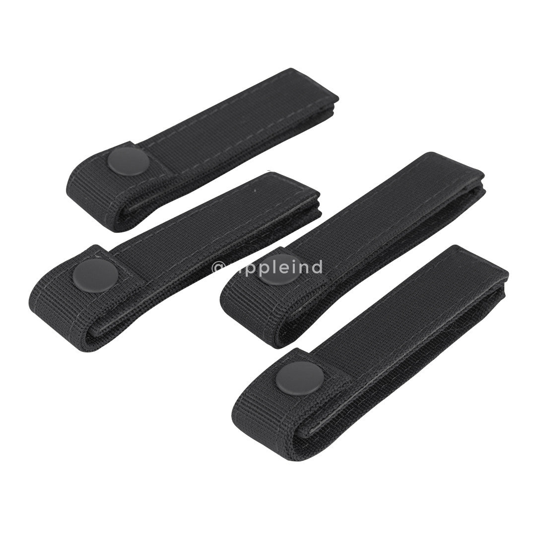 Condor - Black - 4inch MOLLE Mod Straps - 4pk