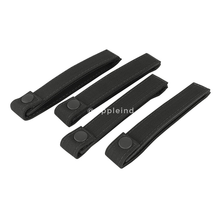 Condor - Black - 6inch MOLLE Mod Straps - 4pk